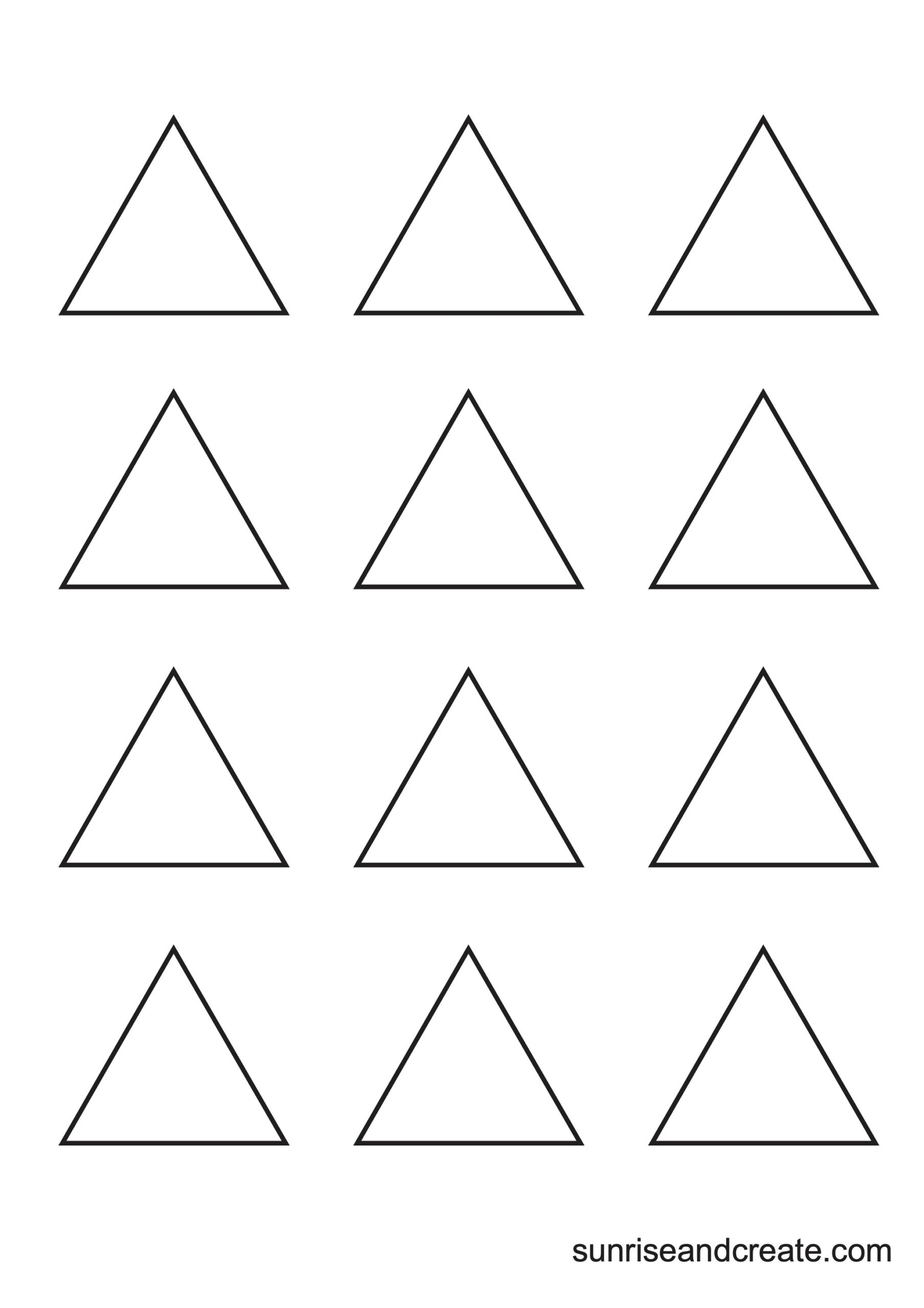 Free Printable Triangle Templates