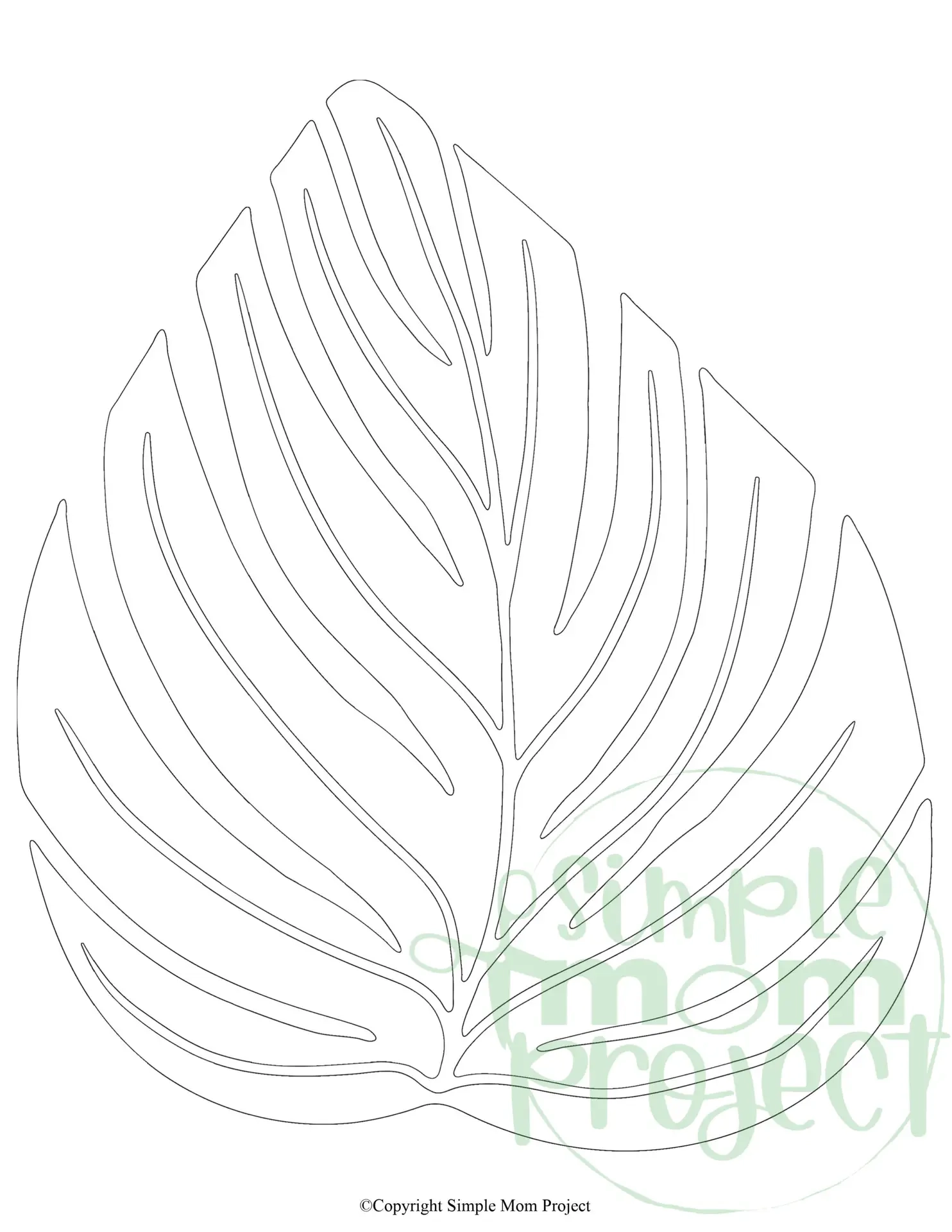 Free Printable Jungle Leaf Template