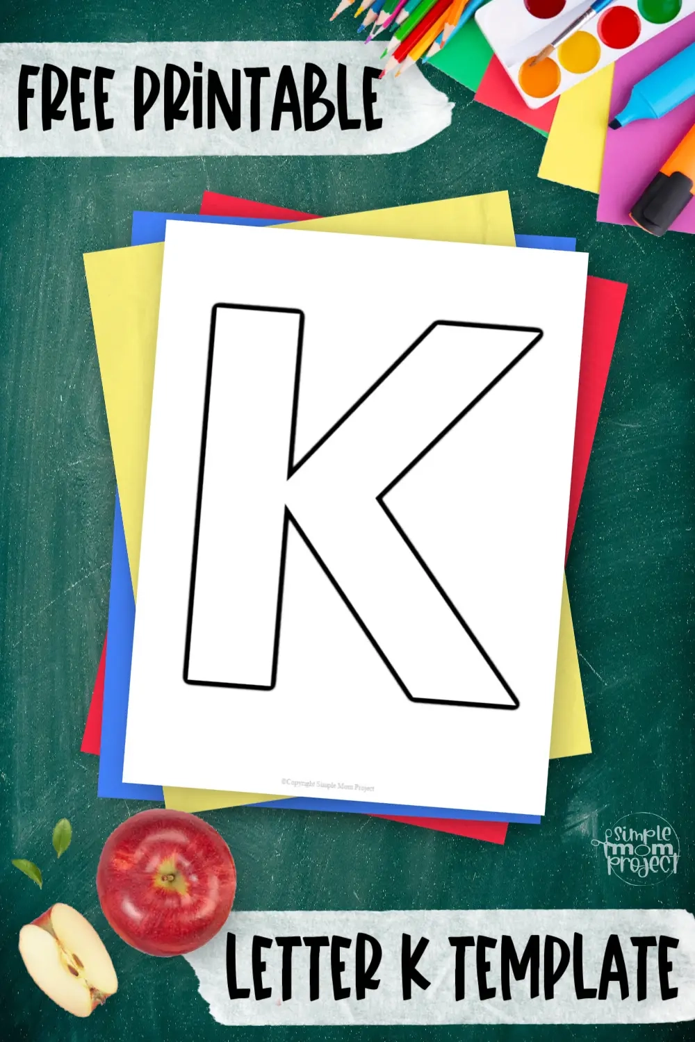 Free Printable Uppercase Letter K Template Simple Mom Project