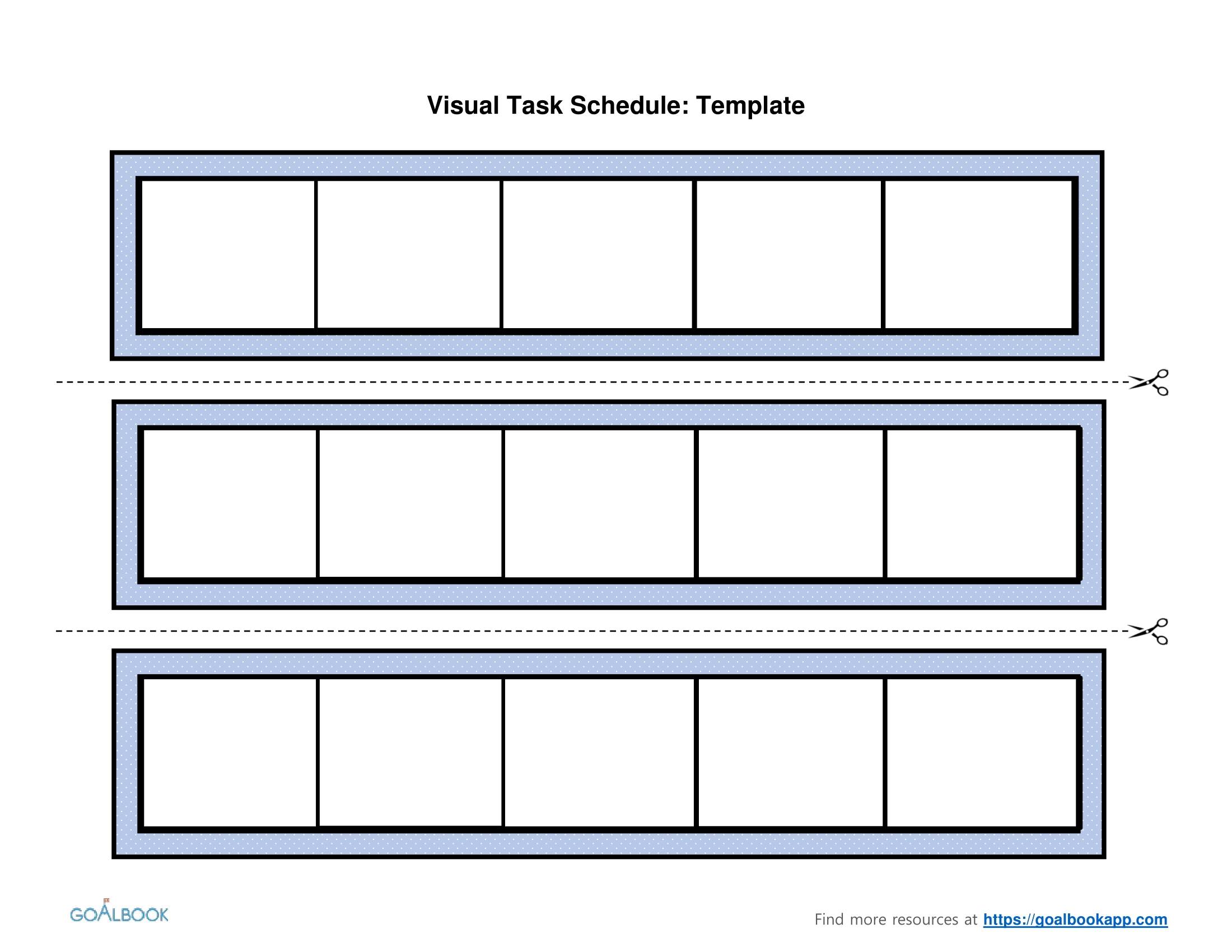 Autism Printable Blank Visual Schedule Template