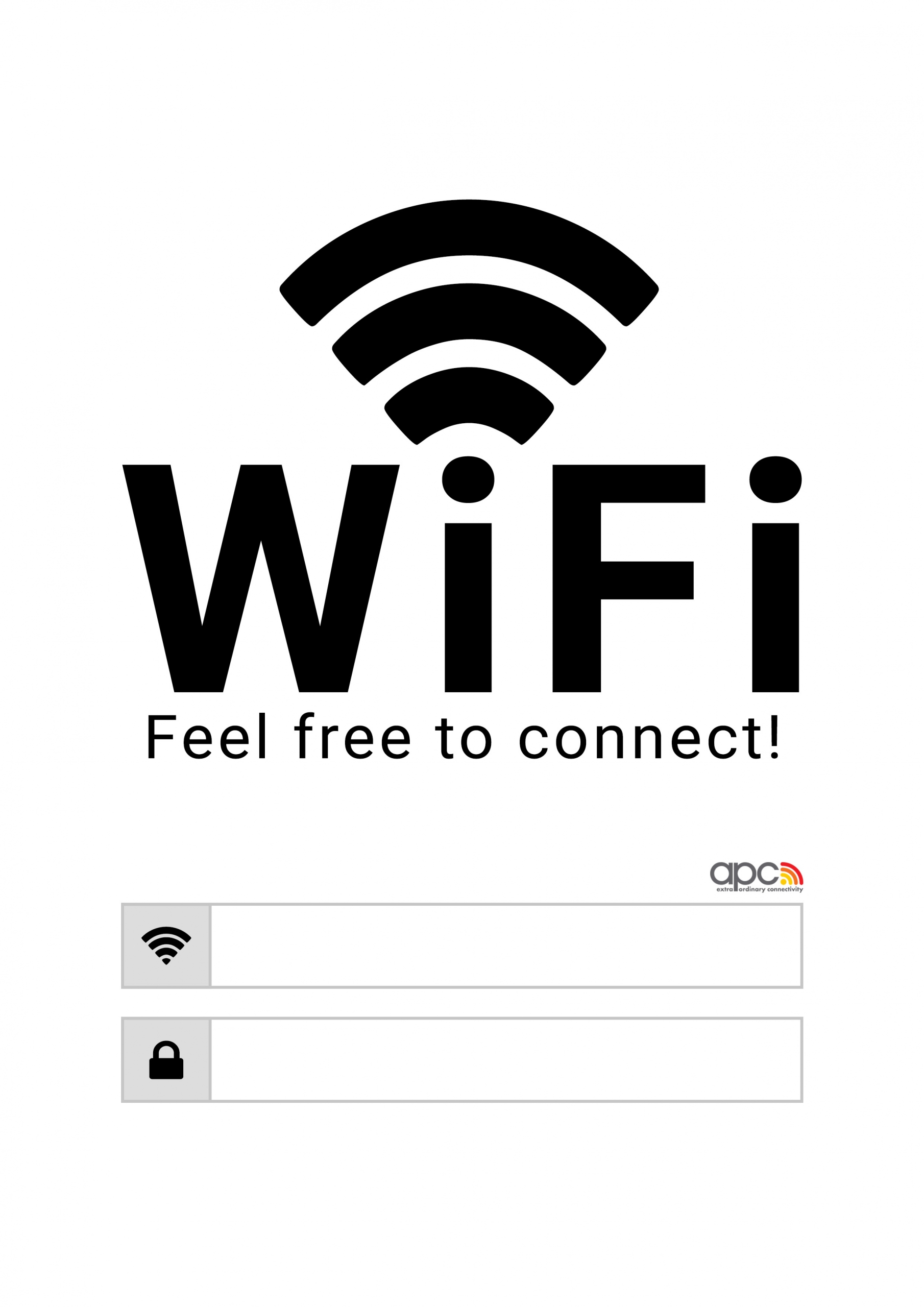 Free Printable WiFi Password Signs poster Template Downloads
