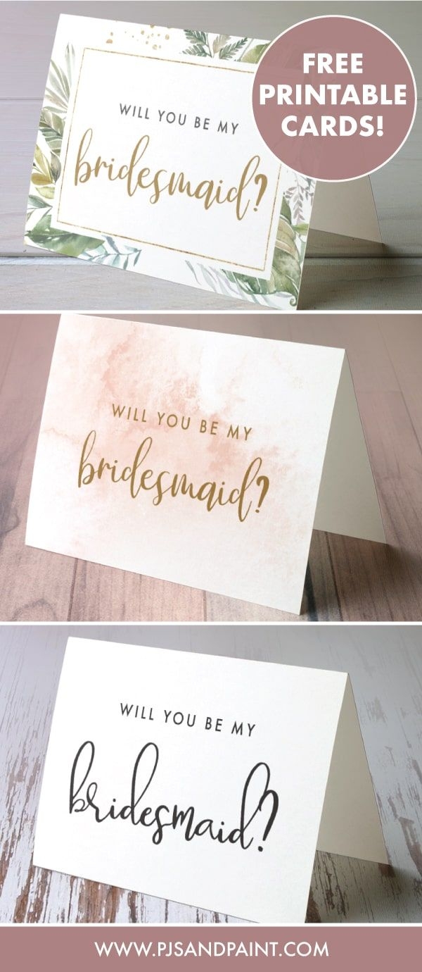 Free Printable Bridesmaid Proposal Template