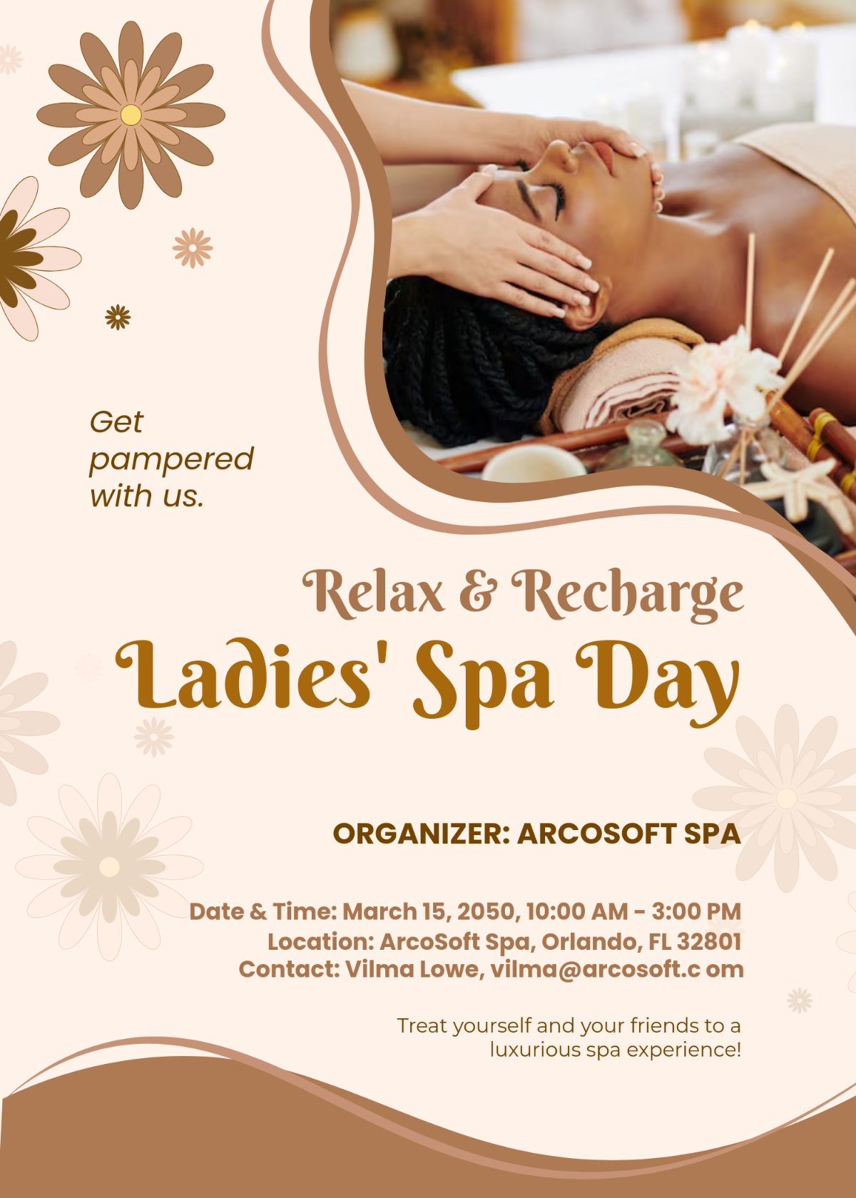 Downloadable Free Printable Spa Party Invitations Templates