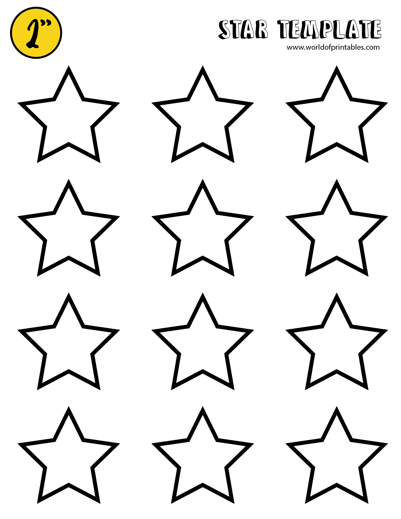 Free Printable 2 Inch Star Template