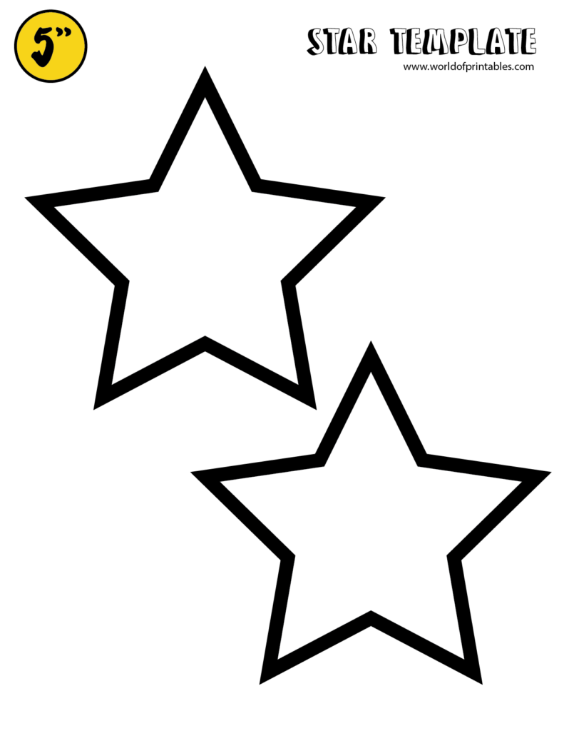 5 Pointed Star Template Printable