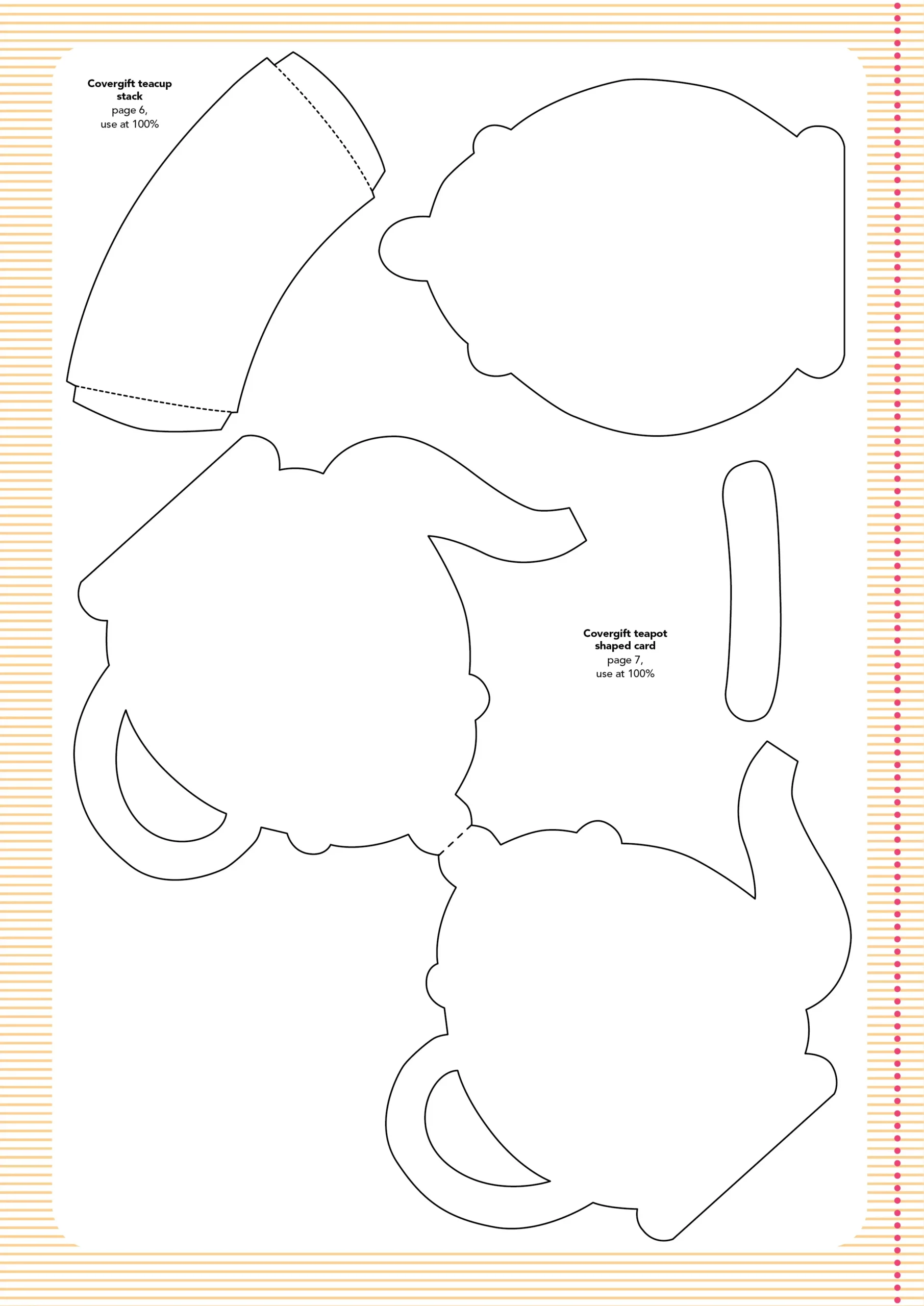 Free Teapot Card Template Gathered