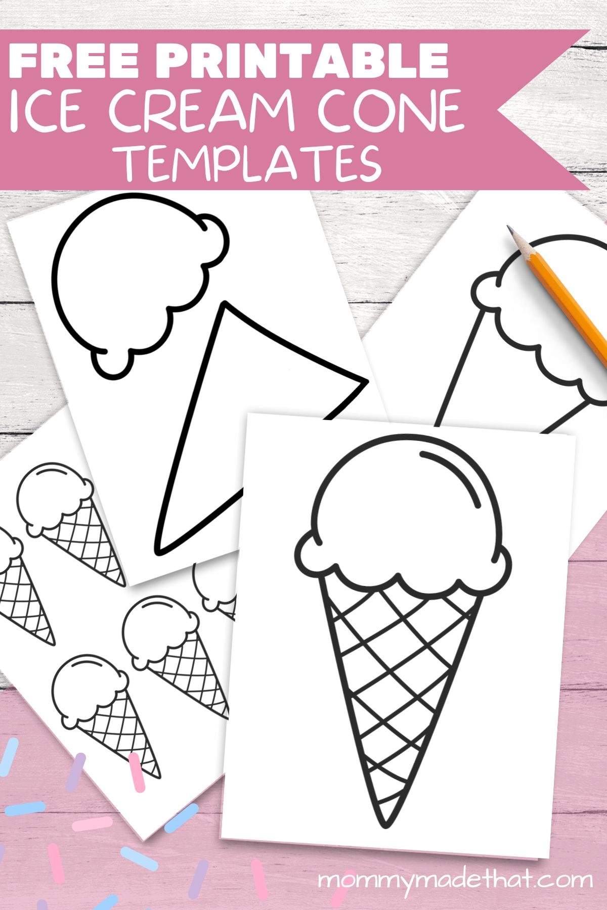 Fun Ice Cream Cone Templates For Crafts amp Coloring