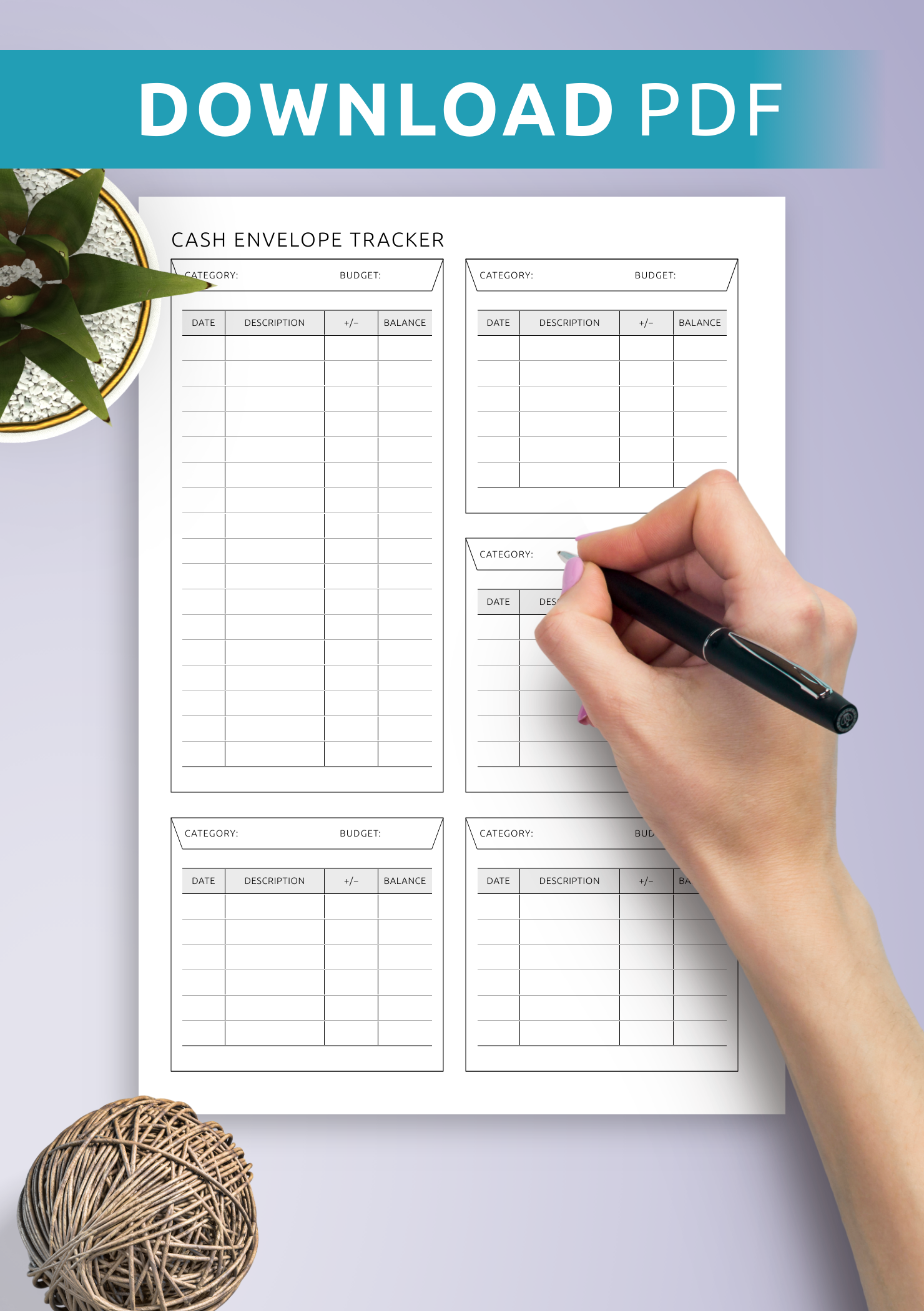 Envelope Template Free Cash Envelope Tracker Printable