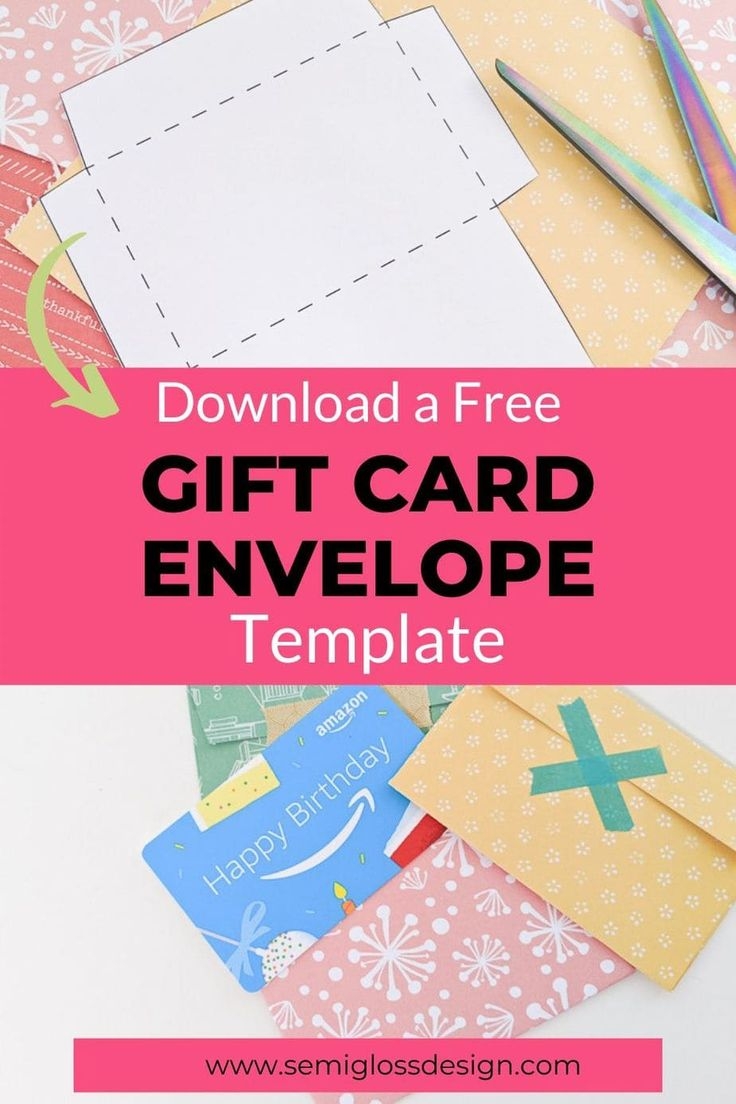 Gift Card Holder Template Free Printable Template