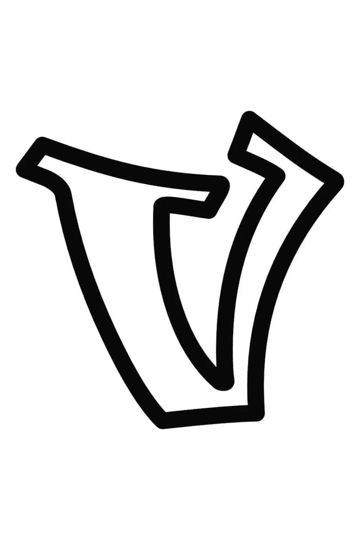 Letter V Template Printable