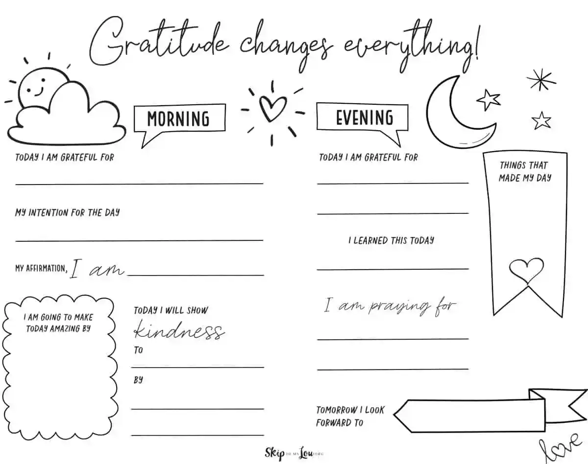 Free Printable Gratitude Journal Template