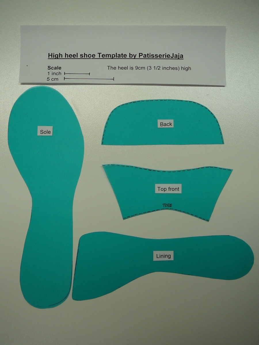 High Heel Shoe Template CakeCentral