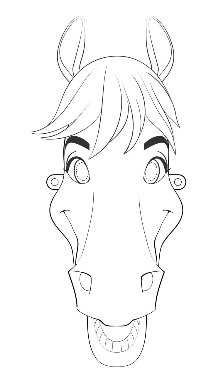 Free Printable Horse Head Template