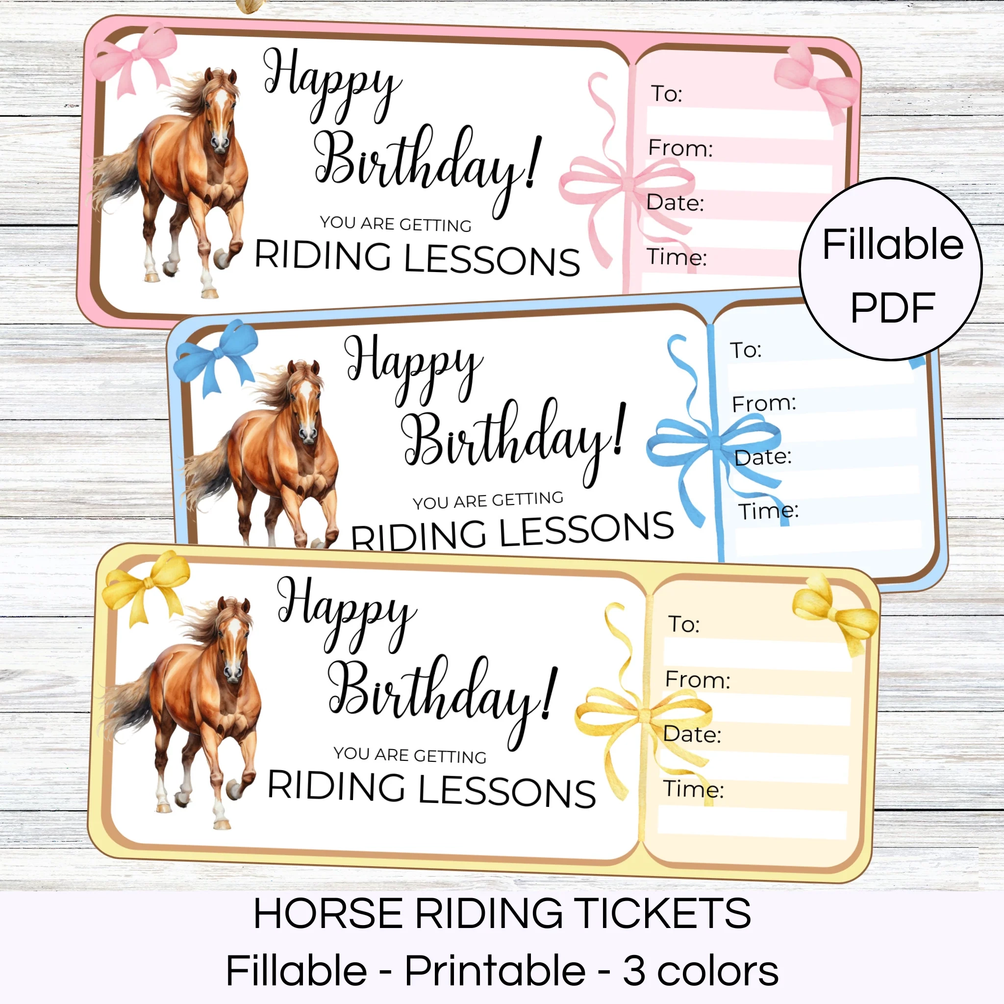 Free Printable Horse Riding Voucher Template