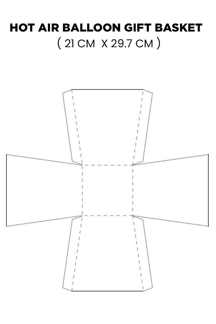 Hot Air Balloon Gift Basket DIY Paper Craft Gift Basket Gift