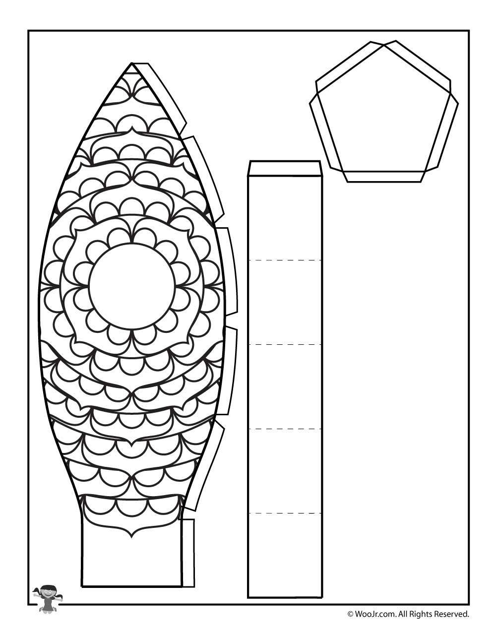 Printable 3d Hot Air Balloon Template