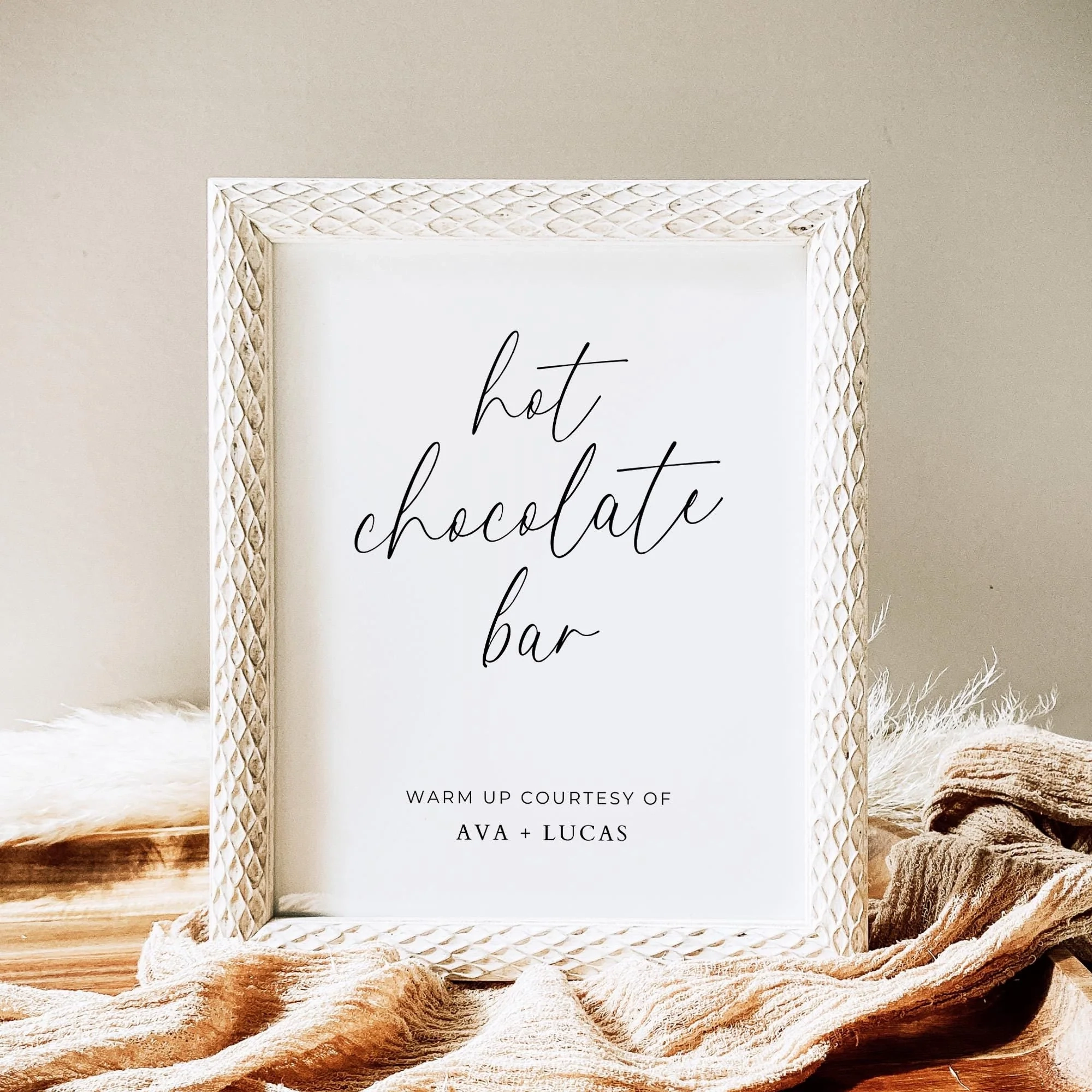 Hot Chocolate Bar Sign Template