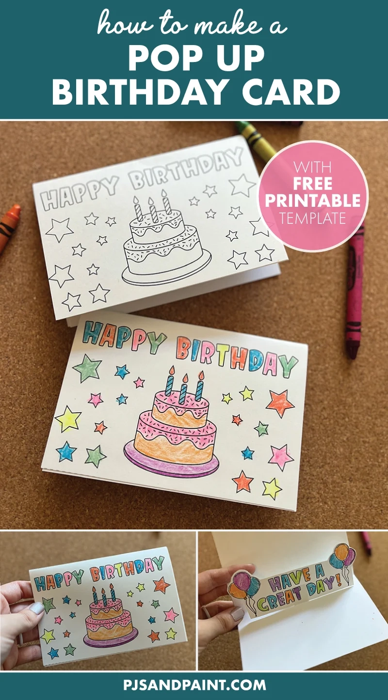 How To Make A Pop Up Birthday Card Free Printable Pjs And Paint How To Make A Pop Up Birthday Card Free Printable Pjs And Paint
