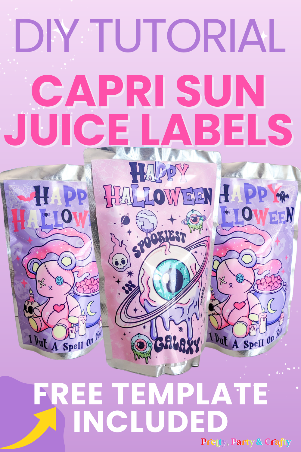 How To Make Capri Sun Labels Plus FREE Template Pretty Party