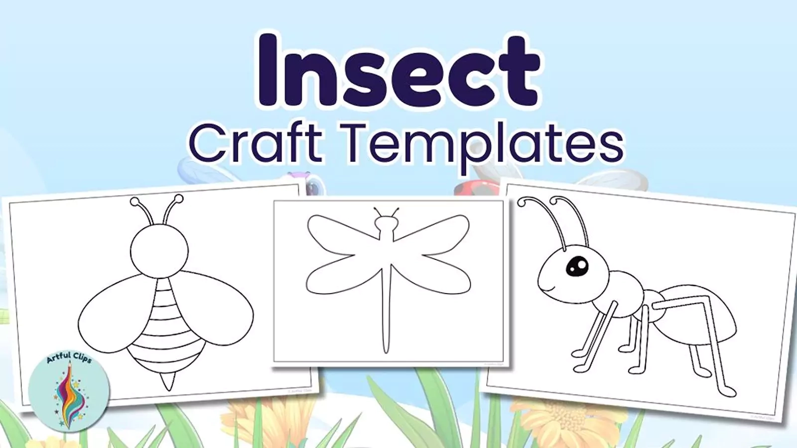 Insect Templates Printable Black And White Craft Outlines Insect Templates Printable Black And White Craft Outlines