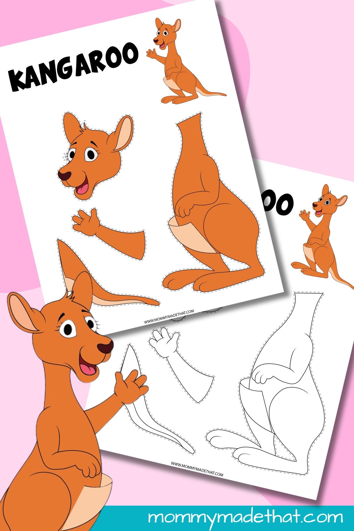 Kangaroo Craft Template Free Cut amp Paste Printable 