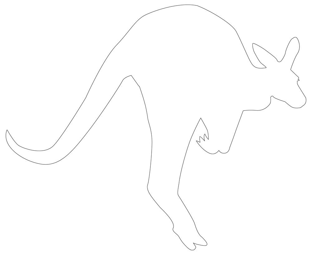 Free Printable Kangaroo Template