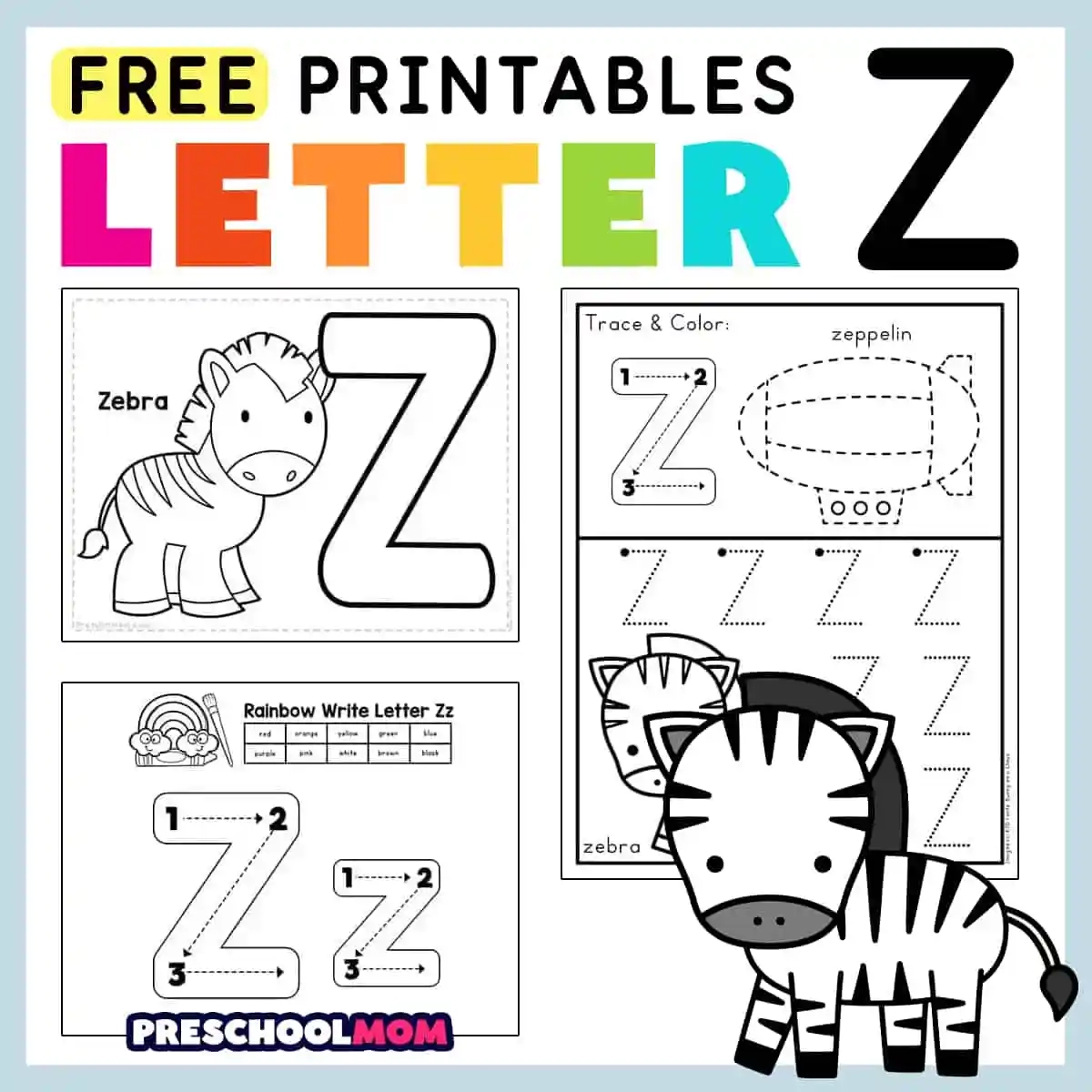 Letter Z Template Printable