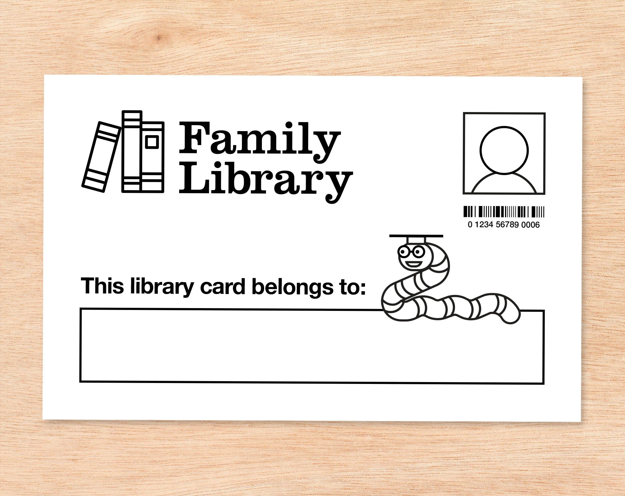 Printable Library Card Template For Preschool