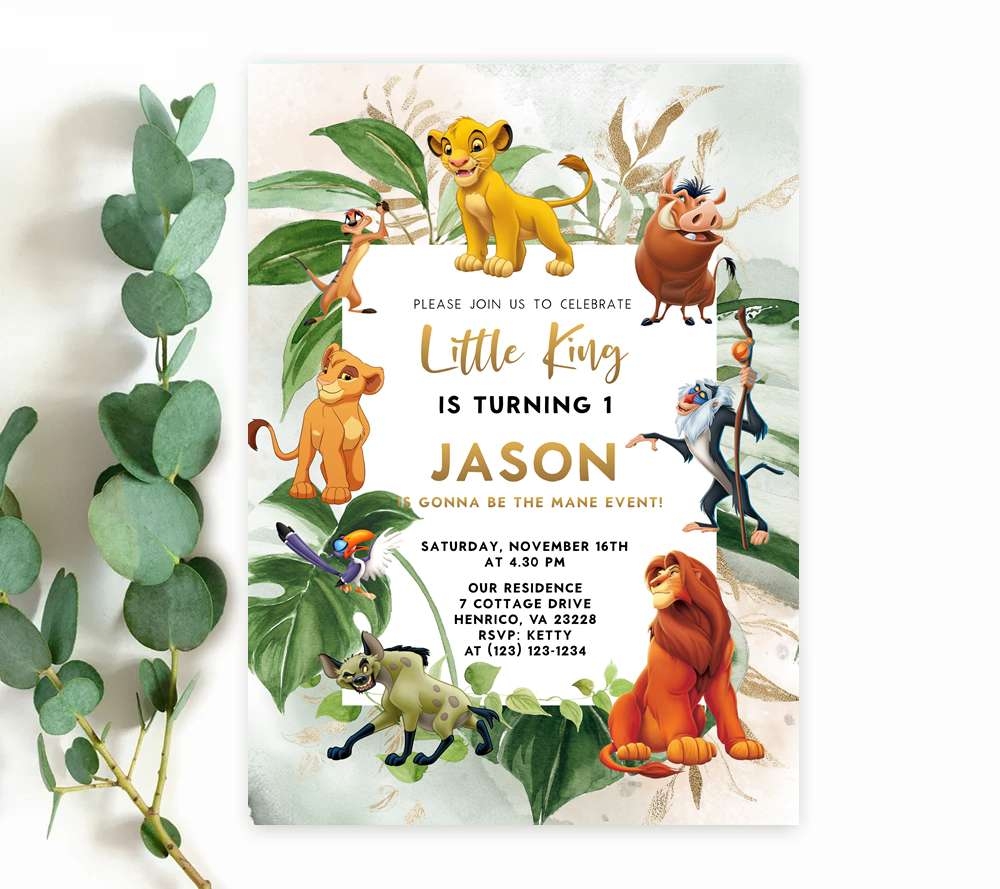 Free Printable Lion King Invitation Template Free