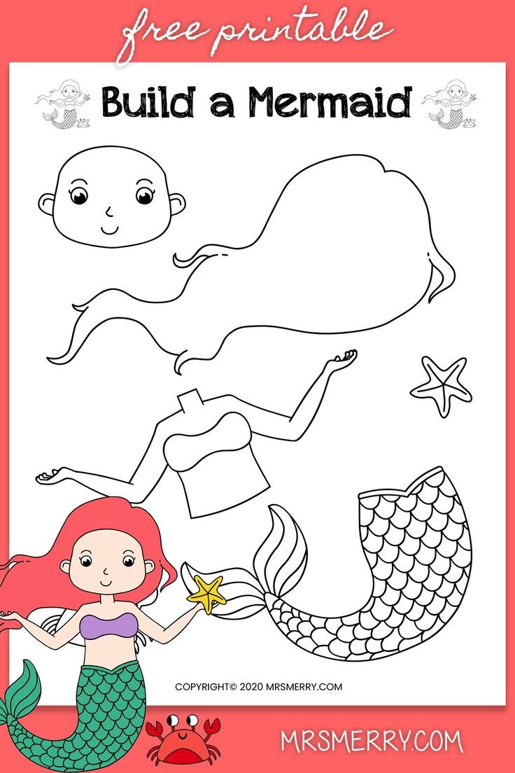 Cut Out Mermaid Template Printable