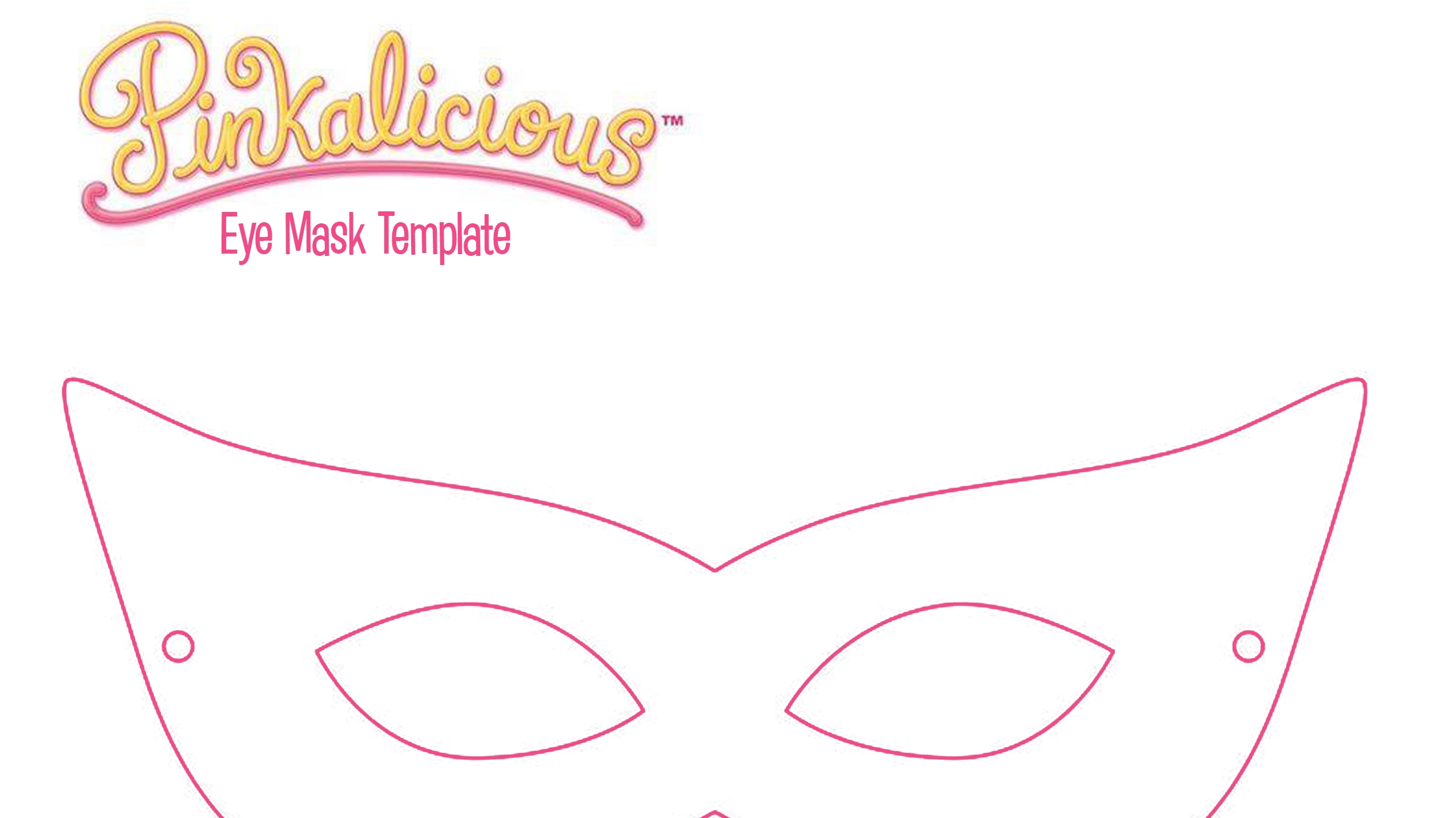 Make A Pinkalicious Eye Mask Kids Coloring Pages PBS KIDS For 