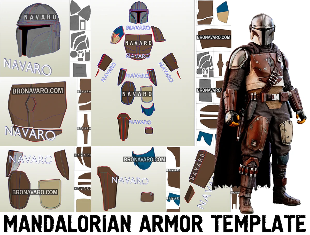 MANDALORIAN Armor Foam Template Mandalorian Armor Pepakura 