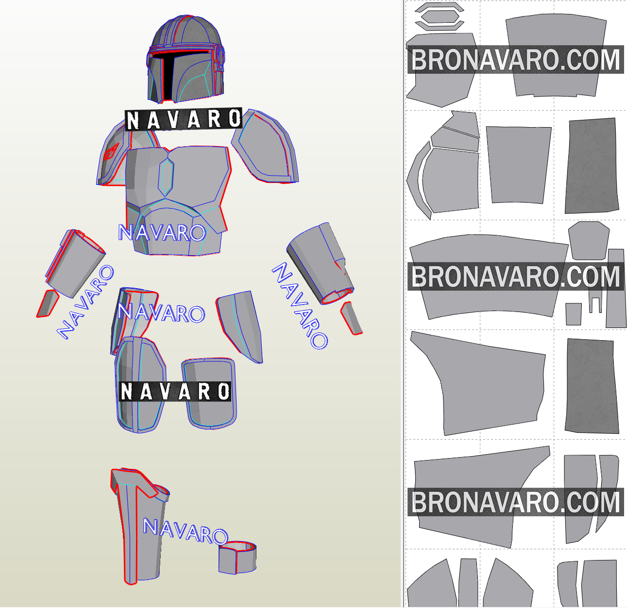 Printable Mandalorian Armor Template