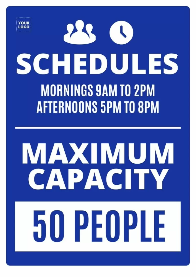 Free Printable Maximum Capacity Sign Template Free Printable Maximum Capacity Sign Template