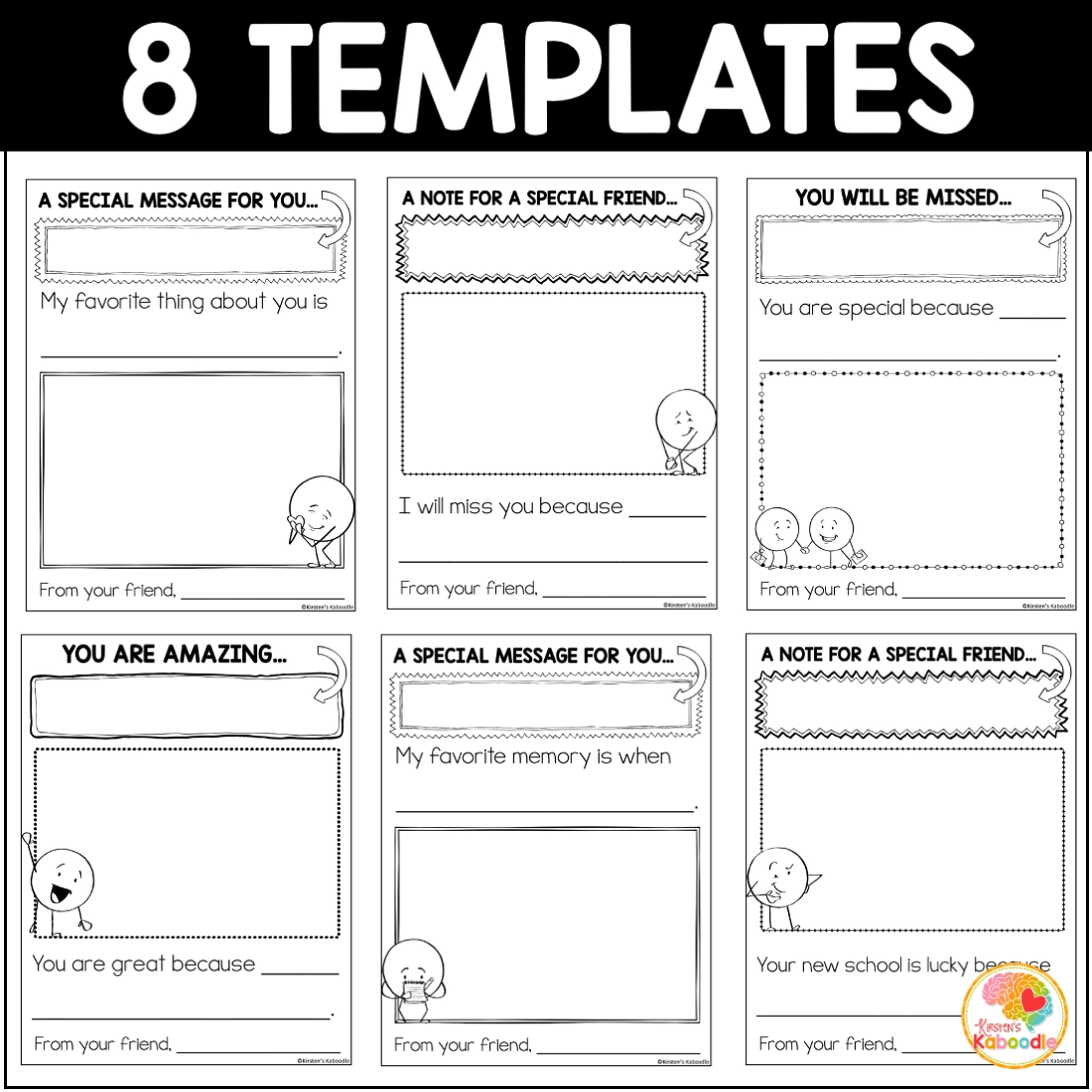 Memory Book For Kinder Or 1st Grade Student Moving Away