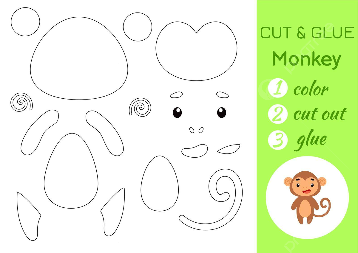 Cut Out Monkey Template Printable