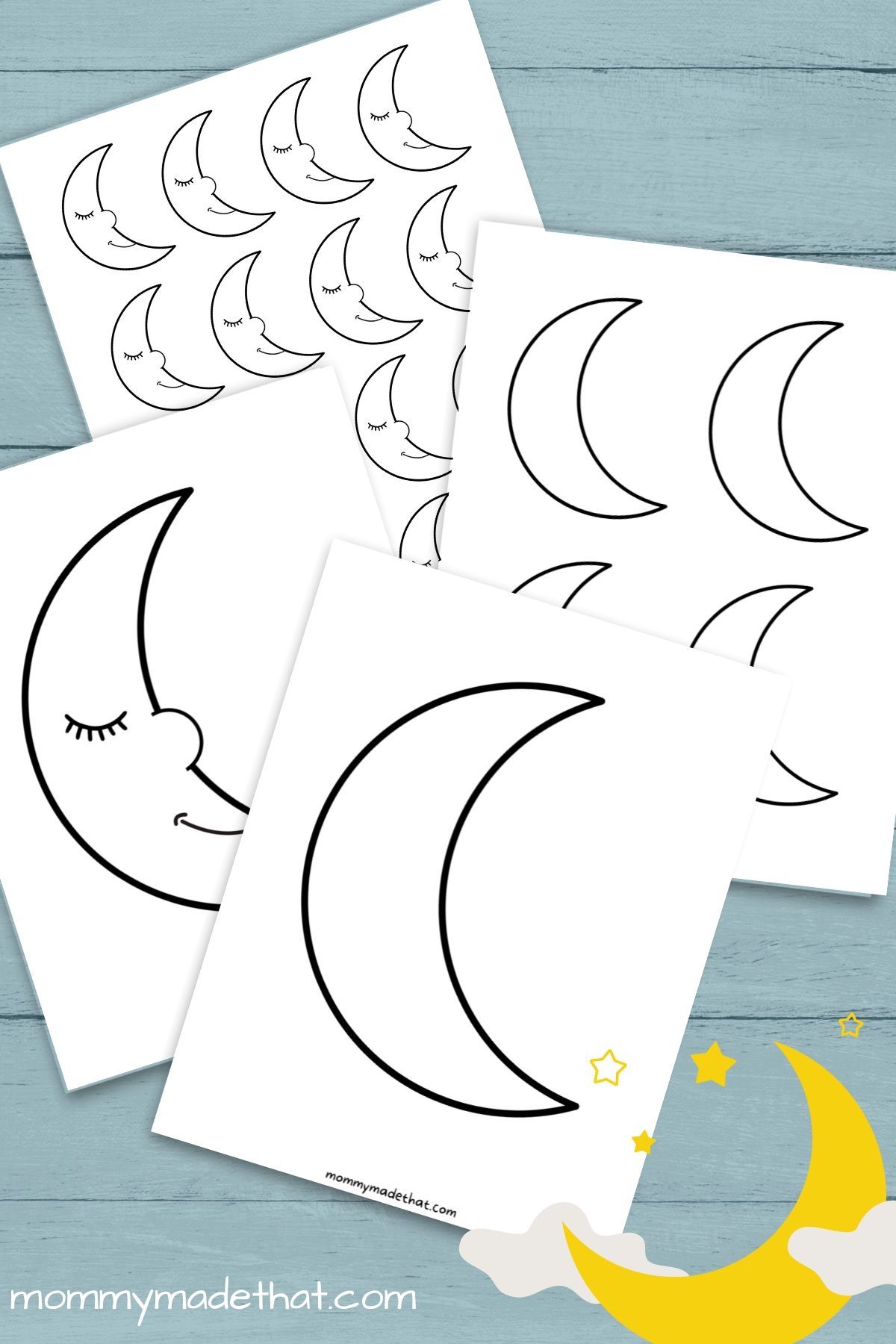 Crescent Moon And Star Printable Template