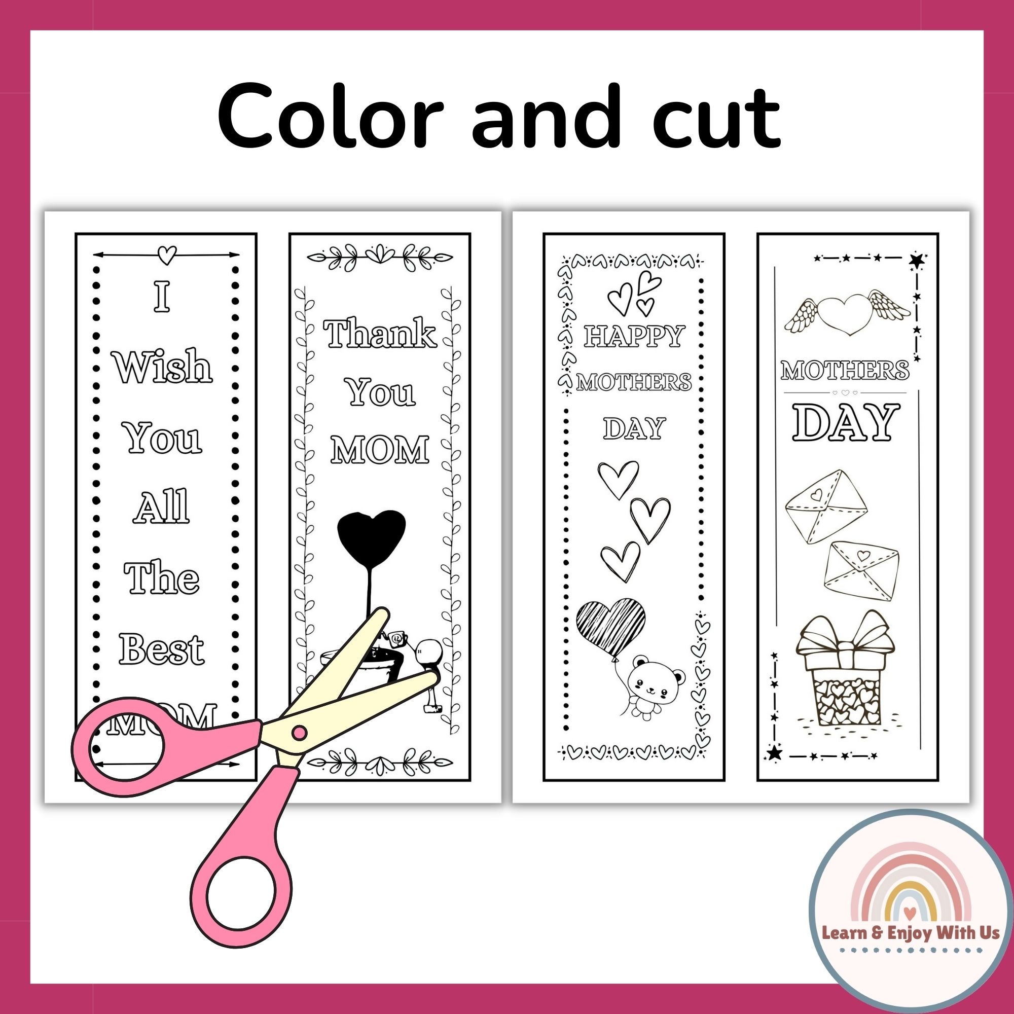 Printable Mother's Day Bookmark Template