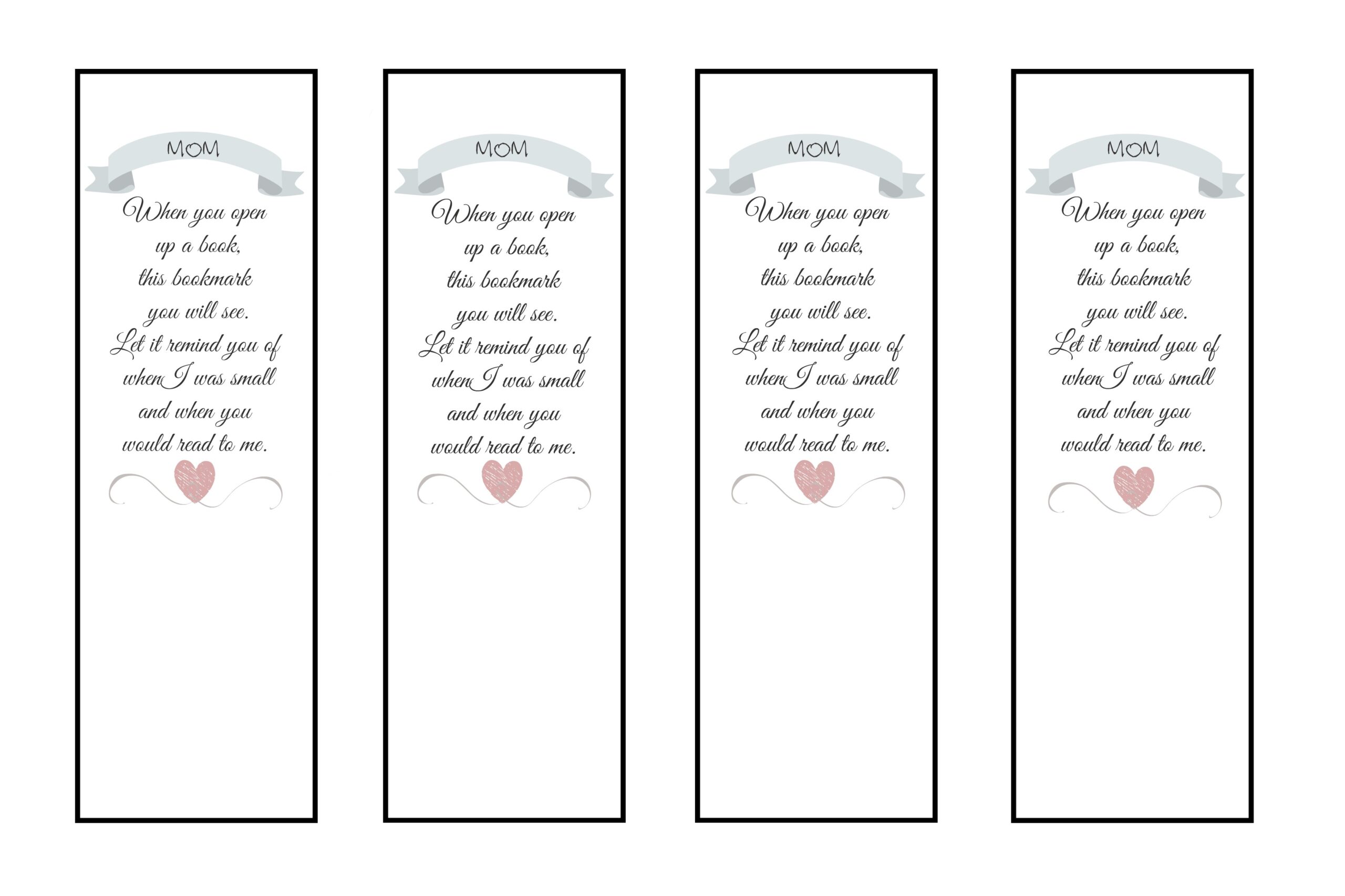 Mother s Day Printable Bookmark The Pinterested Parent