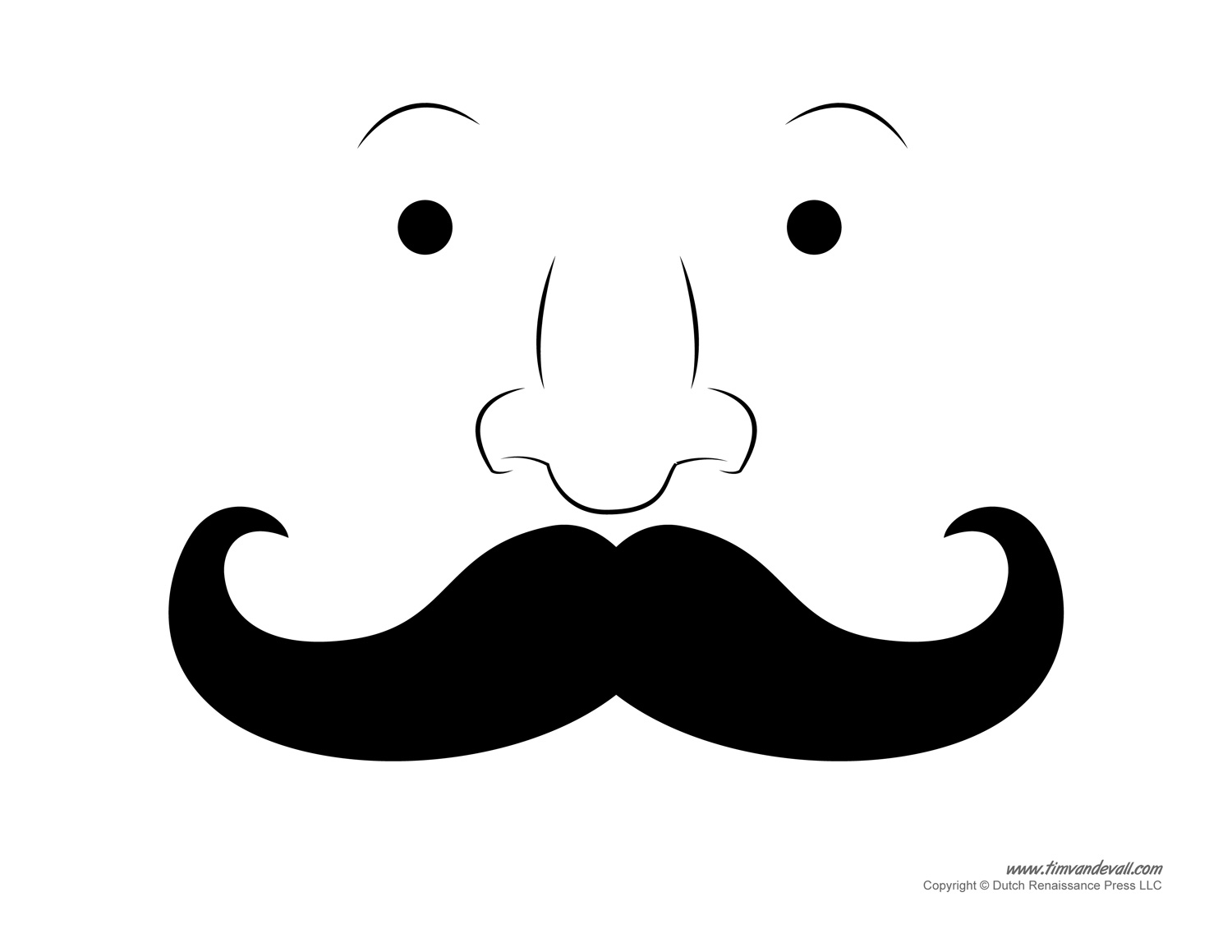 Mustache Template Tim s Printables