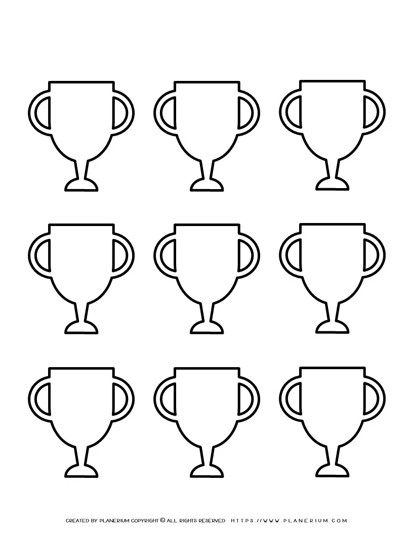 Trophy Printable Template