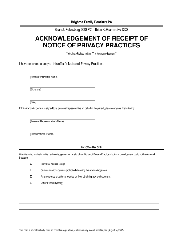 Notice Of Privacy Practices Template Fill Out amp Sign Online DocHub
