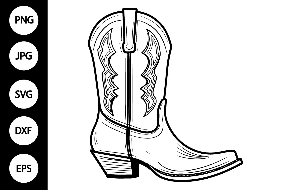 Free Printable Cowboy Boot Template