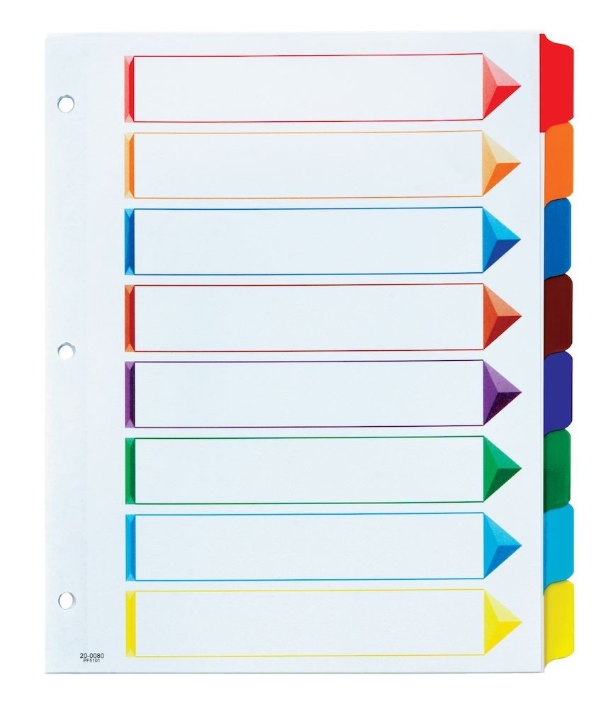 Free Printable Index Tabs Template