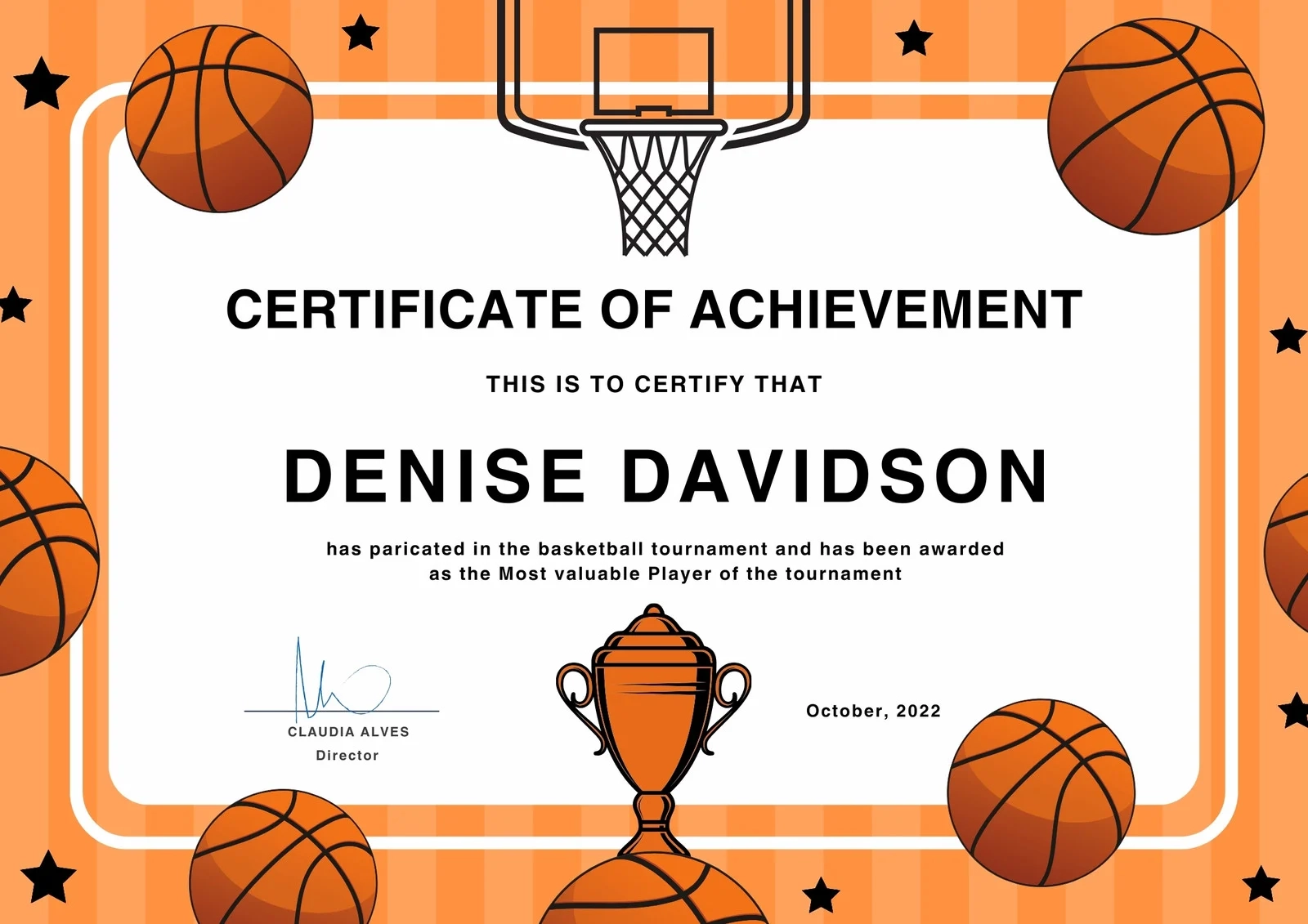 Page 3 Free Printable Customizable Sport Certificate Templates