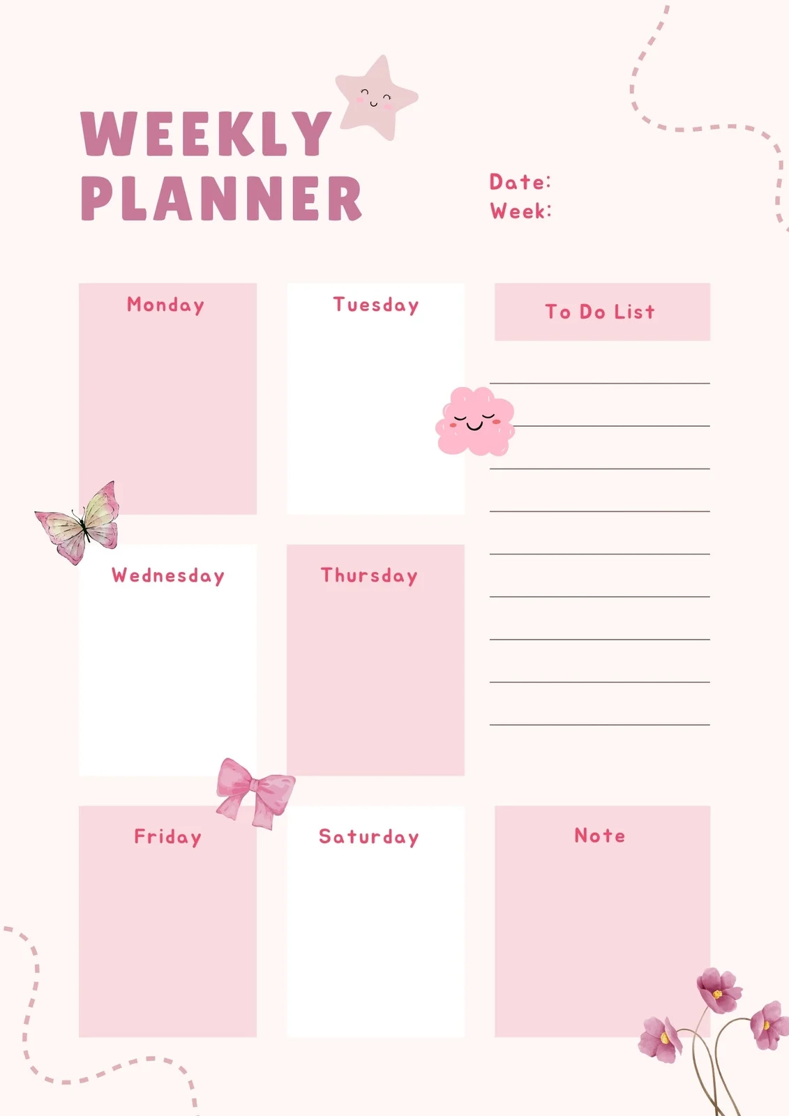 Page 3 Free Printable Planner Templates To Customize Canva