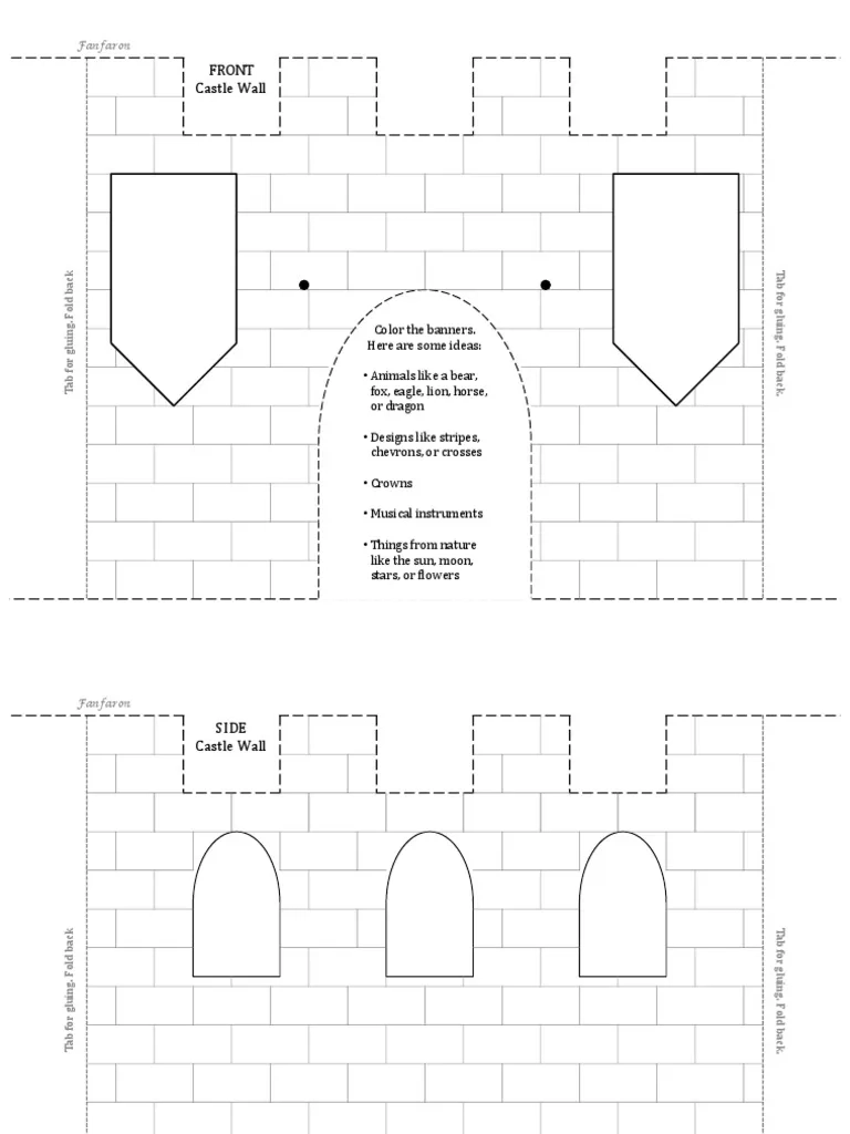 Paper Castle Template PDF Home amp Garden