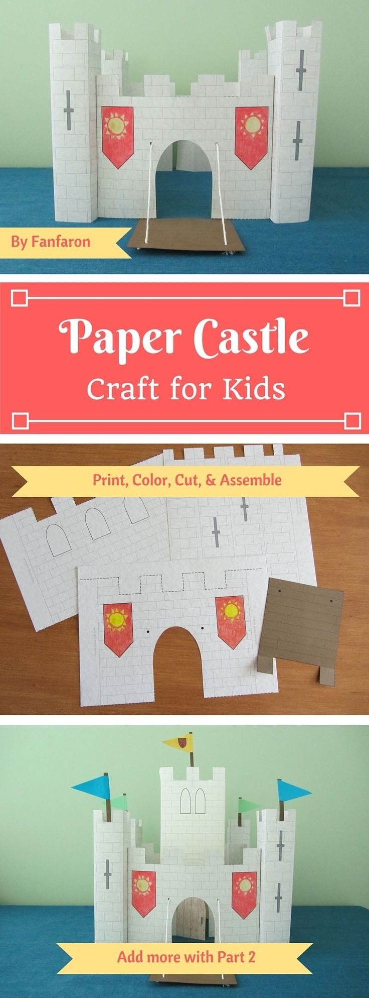 3d Castle Template Printable