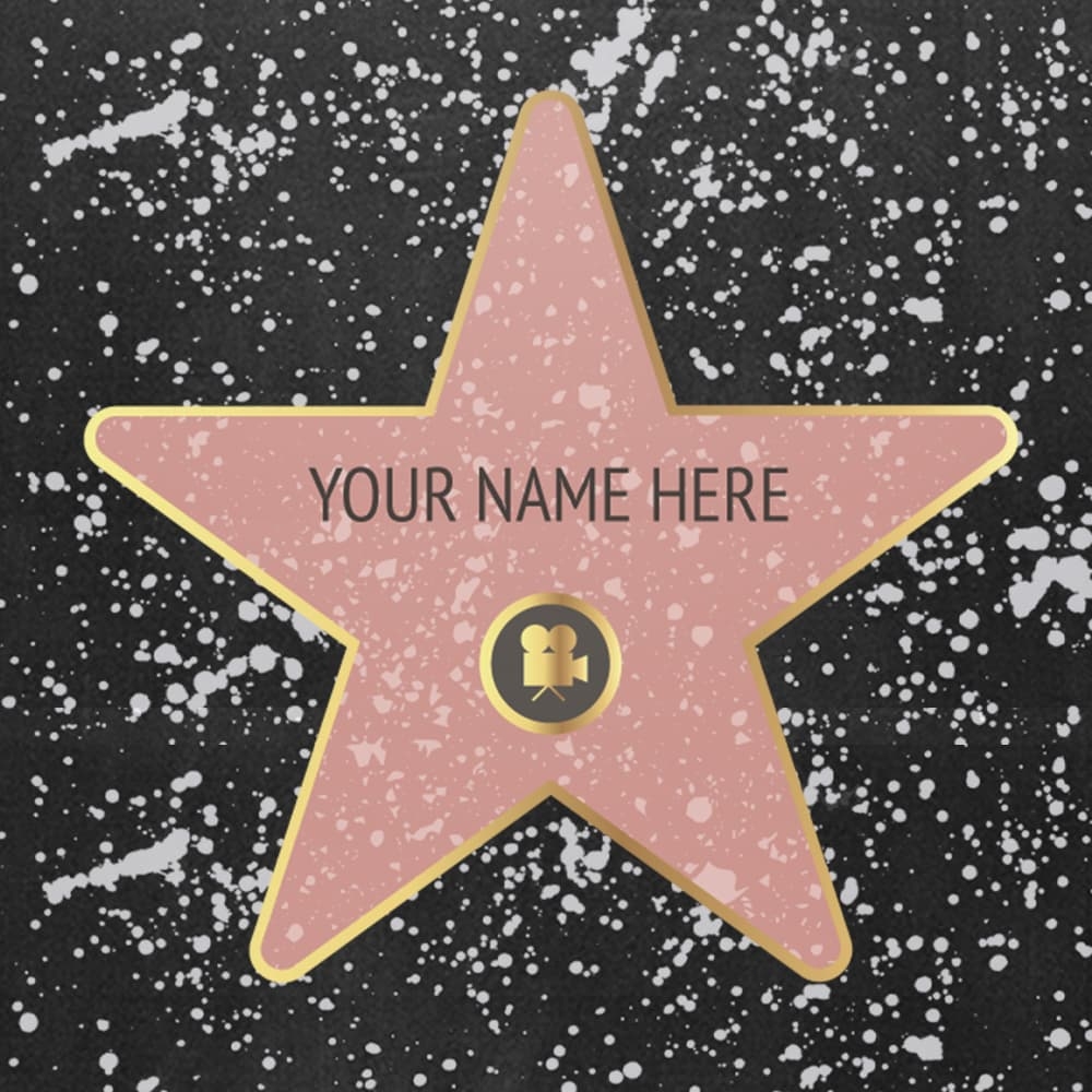 Personalized Printable Walk Of Fame Stars Barley amp Birch