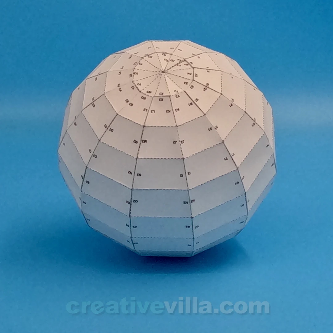Planet Sphere Ball DIY Low Poly Paper Model Template Paper 